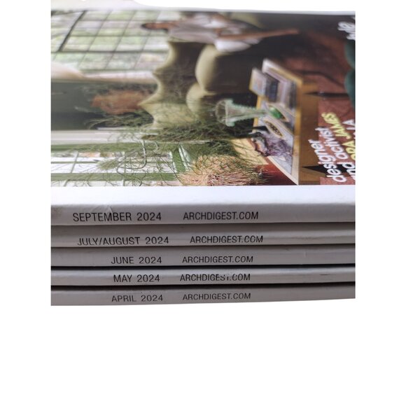 AD Architectural Digest Magazine 5 Issue Bundle 2024 Emma Roberts DIPLO - Picture 7 of 8